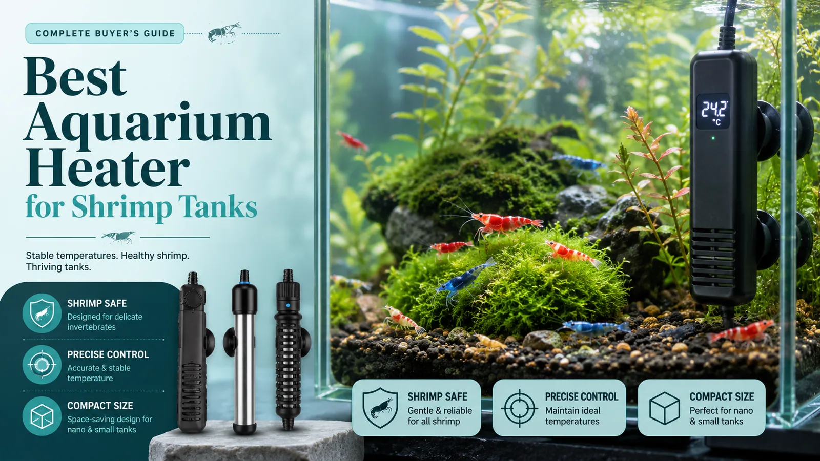 Best Aquarium Heater for Shrimp Tanks — AquaGearLab guide