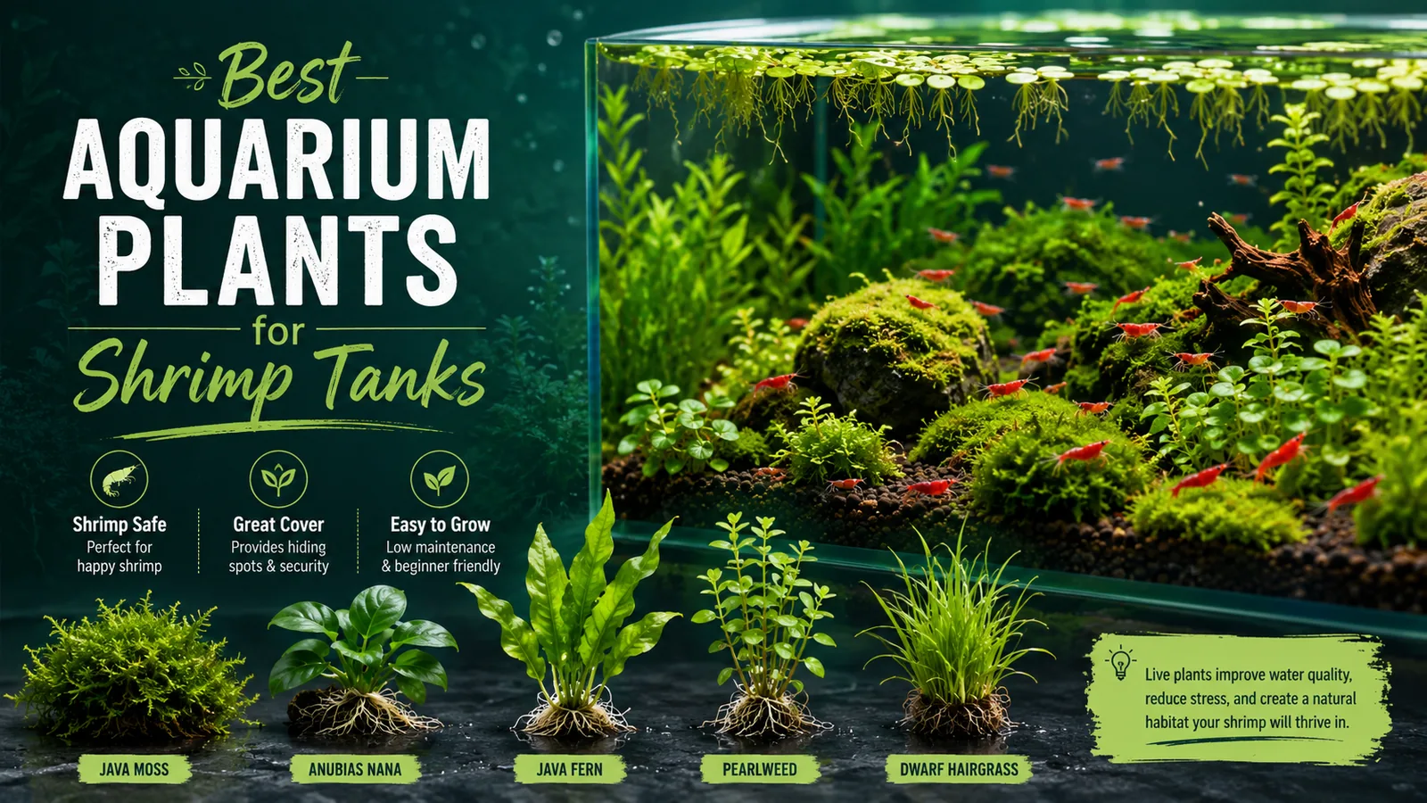 Best Aquarium Plants for Shrimp Tanks — AquaGearLab guide
